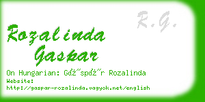 rozalinda gaspar business card